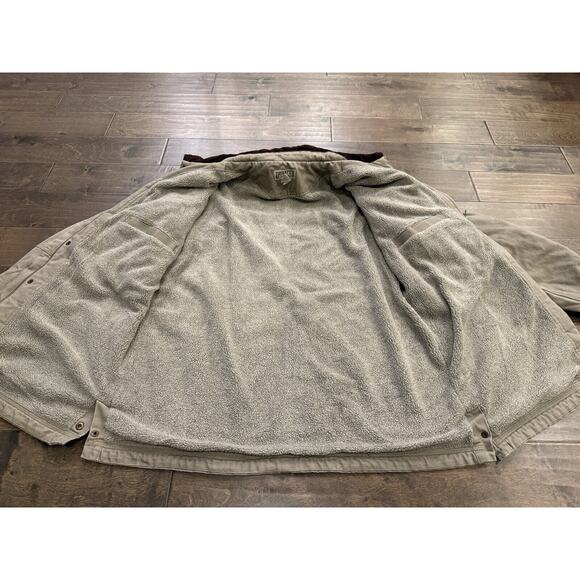 Duluth Mens Beige Fire Hose Iron Range Field Coat Heavy Duty Warm Size XL $159 - Picture 6 of 9